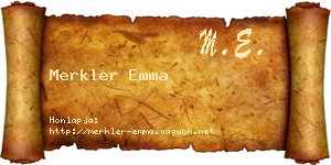 Merkler Emma névjegykártya